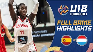 Spain 🇪🇸 vs Luxembourg 🇱🇺  Highlights  FIBA U18 Womens EuroBasket 2024 [upl. by Marjie]