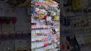 Beautiful Earrings collection 😍 Sarojini Nagar Market streetshopping explore subscribe [upl. by Eibbor]