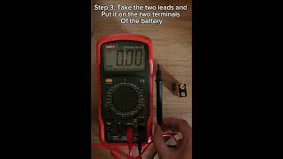 How to check the voltage in a battery explained shorts electronics [upl. by Ennairb316]