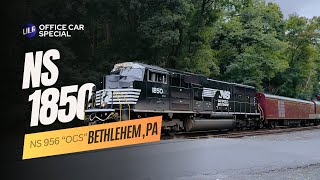 Norfolk Southern NS 956 quotOffice Car Specialquot in Bethlehem Pennsylvania [upl. by Dorella]