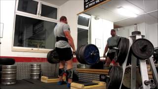 3x 360 kg Deadlift 1 Block  Strongman Wildauer [upl. by Enia]