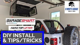 Garage Smart Hardtop Lifter Install DIY  Jeep Wrangler [upl. by Terhune476]