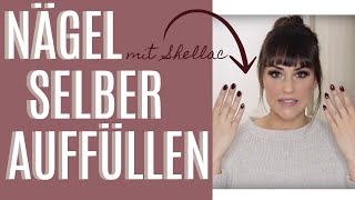 NÄGEL SELBER AUFFÜLLEN  REFILL MIT SHELLAC  KathisFinest [upl. by Ulphia]