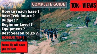 kheerGanga trek guide 2022  COMPLETE info in this video  Budget Route Best Season  Many Suns [upl. by Sylirama]