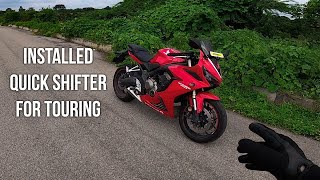 Installed Quick Shifter in my CBR 650R for Touring [upl. by Roti]