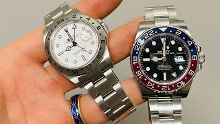 Rolex GMT Master II 126710 BLRO vs Rolex Explorer II 16570 Comparison [upl. by Fleeman]