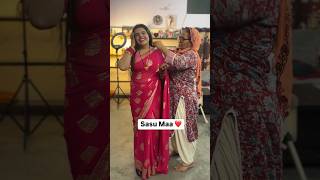 How to wear saree within 2 minutes ❤️ bollywood saree love saasbahu [upl. by Ujawernalo]