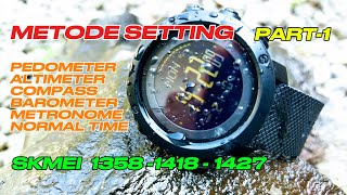 SETTING PEDOMETER ALTIMETER  COMPASS  BAROMETER  METRONOME  PART1 [upl. by Noscire]