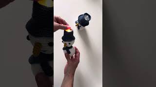 Crochet snowman with plastic tea light candle [upl. by Herrod]