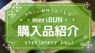 【文房具購入品紹介】meriBUNさんの購入品が届きました♡stationery haul [upl. by Elitnahc]