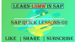 How to Create LSMW  Learn in Simple Steps with 5 Min Quick Lesson  SAP MM [upl. by Razaile]