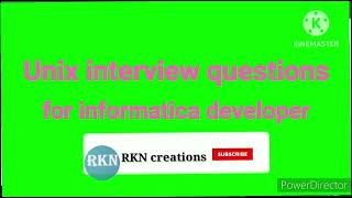 Unix interview questions for informatica developer [upl. by Allez964]