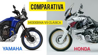 COMPARATIVA MOTOS TRAIL  MODERNA vs CLÁSICA  Tenere 700 world raid vs África Twin 750 [upl. by Tracy]