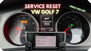 Oil service reset Golf 7 [upl. by Naquin348]