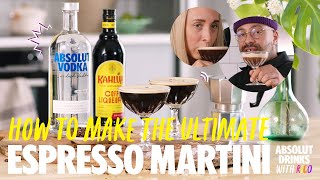 The ULTIMATE Espresso Martini Recipe  Absolut Drinks [upl. by Ylra879]