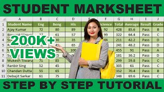 1Excel Marksheet StepbyStep Tutorial on How to Make a Grade Sheet in Excel [upl. by Ina]