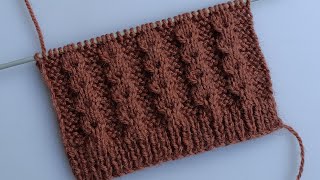 Knitting Stitch Pattern For GentsLadiesJacketCap [upl. by Vierno]