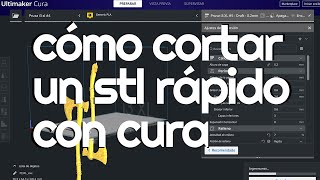 Como cortar un stl en cura [upl. by Kipton36]