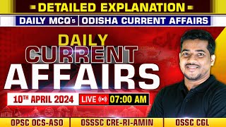 Daily Current Affairs  10th April24  For OPSC OCSASO OSSSC CRERIAMIN OSSC CGL  OPSC Wallah [upl. by Htrap]