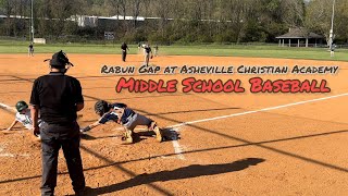 ACA vs Rabun Gap  Middle School Baseball [upl. by Ariella]