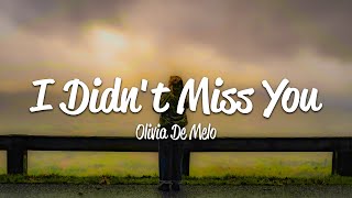 Olivia De Melo  I Didnt Miss You Lyrics [upl. by Cheatham]