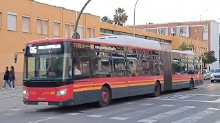 Castrosua New City articulado de TUSSAM  Línea 6 bus urbano de Sevilla [upl. by Alica]