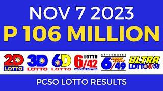 Lotto Result November 7 2023 9pm Complete Details [upl. by Don749]