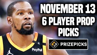 NBA PRIZEPICKS TODAY  6 BEST PROP PICKS  WEDNESDAY  11132024  BEST PROPS  NBA BETTING [upl. by Aicirt42]