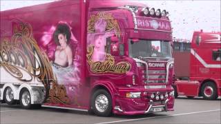 Scania R560 V8 Ristimaa Madonna Show Truck Finland  Truckstar Festival 2014 [upl. by Menell64]