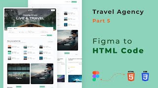 Figma to HTML Code in Nepali  Travel Agency Website  Part 5 [upl. by Gowrie]