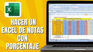 Cómo HACER Un Excel De Notas Con Porcentaje [upl. by Ekram]