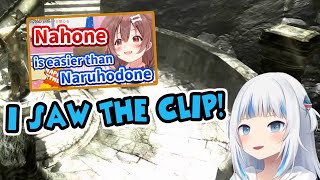 Gura saw the clip of Korone said Nahone Hololive [upl. by Erica]