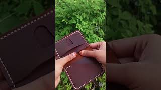 Handmade leather card holder handmade leathercraft cardholder wallet [upl. by Bethezel758]