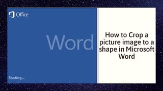 How to Crop a picture image to a shape in Microsoft Word [upl. by Lorenz]