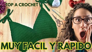 LOS VENDO POR DOCENA 🤩  TOP A CROCHET FÁCIL Y MUY RAPIDO [upl. by Ivanna]