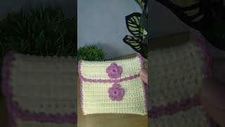 DIY wallet 🌺💜crochet animation [upl. by Mellisa]