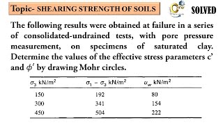 The following results were obtained at failure in a series of consolidatedundrained tests with [upl. by Shanney60]