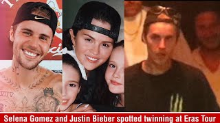 Selena Gomez and Justin Bieber spotted twinning at a concert [upl. by Yanehc23]