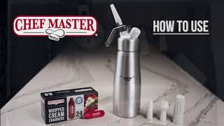 Chef Master Whipped Cream Dispenser HOW TO USE [upl. by Vick]