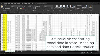 Lecture on Preparing Data for Panel Data Analysis  Data Cleaning Graphs amp Data Transformation [upl. by Couture241]