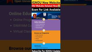 IGNOU New Website Launch ignounewwebsite ignouprep ignoulive [upl. by Gabriella]