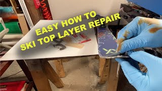 Easy How To Ski or Snowboard Top Sheet Repair [upl. by Ellenig]