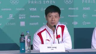 Perfect result  Chinas Ma Long on winning table tennis team gold at final Olympics｜Paris 2024 马龙 [upl. by Roxy550]