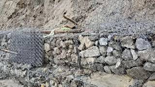 Gabion wall work how to install Gabion jali in hill area [upl. by Vladi]