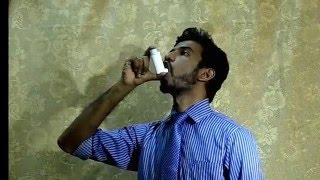 How to use a Metered dose inhaler In sinhala [upl. by Moscow293]