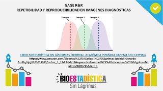 GAGE RampR REPETIBILIDAD Y REPRODUCIBILIDAD EN IMÁGENES DIAGNÓSTICAS BioEstadística Sin Lágrimas [upl. by Sibyls]