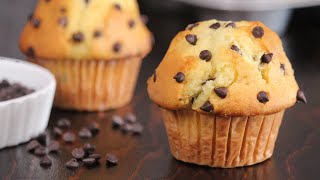 Chocolate Chip Muffins  Bakery Style Muffins  How Tasty Channel [upl. by Hairakcaz]