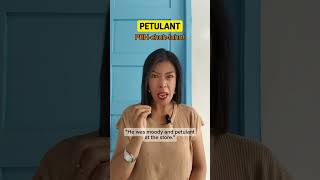 PETULANT  Can you comment a sentence using this word 🤔 Vocabulary English VibrantV [upl. by Corene]