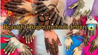 mehndi Arabic finger mehndi design 🥰💞✨ for girls 😱2024trending viralvideo [upl. by Sherie]