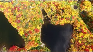 空撮 北海道 大雪山国立公園「高原温泉沼」 Aerial Shoot above Kogenonsennuma in Daisetsuzan National Park Hokkaido Japan [upl. by Rozina]